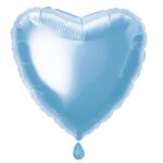 UNIQUE 18″ HEART BABY BLUE FOIL BALLOON