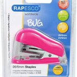 RAPESCO BUG MINI STAPLER PINK 26/6 STAPLES