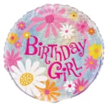 UNIQUE 18″ BIRTHDAY GIRL PRISMATIC BALLOON