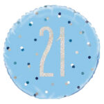 18″ GLITZ BLUE 21 FOIL BALLOON