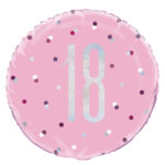 18″ GLITZ PINK 18 FOIL BALLOON