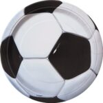 UNIQUE 9"  SOCCER ROUND PLATES PK8