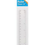 15CM/6IN SHATTER RESISTANT RULER CLEAR