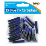 TIGER BAG 25 BLUE INK CARTRIDGES