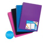 TIGER A4 PP T.WIRE FEINT 70SH NOTEBOOK ASSTORTED