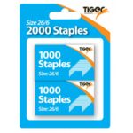 TIGER 2000 26/6 STAPLES BLISTER