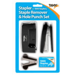 4 PIECE NO 10 STAPLER & HOLE PUNCH SET