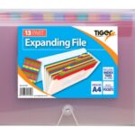 TIGER RAINBOW A4 13 PART EXPANDING FILE