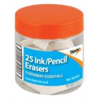 TIGER 25 INK/PENCIL ERASERS TUB