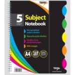 TIGER A4 5 SUBJECT TWIN WIRE 125 SHEETS