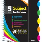 TIGER A5 5 SUBJECT TWIN WIRE 125 SHEETS