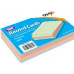 RECORD CARDS RULED COLOURED 6X4 100SH