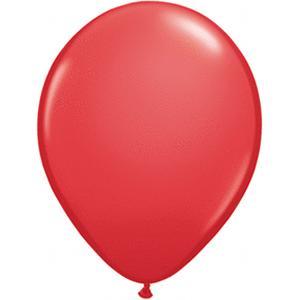 QUALATEX RED 11IN (PACK OF 25 ROUND BALLOONS).