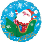 ANAGRAM 17″ STANDARD “HAPPY SANTA IN SLEIGH” FOIL BALLOON