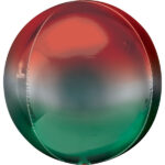 ANAGRAM 15″ RED & GREEN OMBRE ORBZ BALLOON