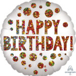 SEQUINS BDAY SATIN INFUSED 18" FOIL