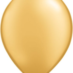 QUALATEX ROUND GOLD 5″ BALLONS  PK 100