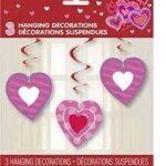 UNIQUE 26″ HEART VALENTINE 3  HANGING SWIRL DECO
