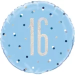 18″ GLITZ BLUE 16 FOIL BALLOON