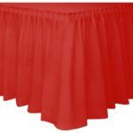 UNIQUE RED TABLE SKIRT 29″X14FT