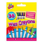 ART BOX 36 WAX CRAYONS