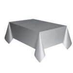 UNIQUE 54″X84″SILVER RECTANGULAR TABLE COVER