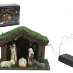 SNOW WHITE LIGHT UP NATIVITY SET , 5 PIECE