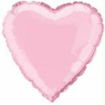 UNIQUE 18″ HEART PASTEL PINK FOIL BALLOON