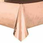 UNIQUE 54″X 108″ ROSE GOLD FOIL TABLECOVER