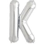 NORTH STAR BALLOONS 34″ SILVER LETTER ‘K’ SHAPE BALLOON