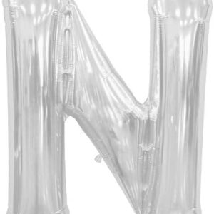 NORTH STAR BALLOONS 34″ SILVER LETTER ‘N’ SHAPE BALLOON