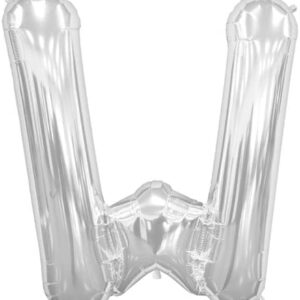 NORTH STAR BALLOONS 34″ SILVER LETTER ‘W’ SHAPE BALLOON