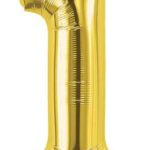 NORTH STAR BALLOONS 16″ GOLD NUMBER ‘1′ SHAPE BALLOON
