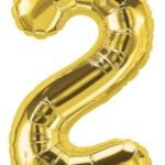 NORTH STAR BALLOONS 16″ GOLD LETTER ‘2′ SHAPE BALLOON