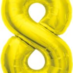 NORTH STAR BALLOONS 16″ GOLD LETTER ‘8′ SHAPE BALLOON