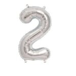 NORTH STAR BALLOONS 16″ SILVER LETTER ‘2′ SHAPE BALLOON