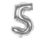 NORTH STAR BALLOONS 16″ SILVER LETTER ‘5’ SHAPE BALLOON