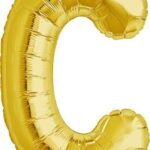 NORTH STAR BALLOONS 16″ GOLD LETTER ‘C’ SHAPE BALLOON