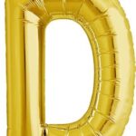 NORTH STAR BALLOONS 16″ GOLD LETTER ‘D’ SHAPE BALLOON