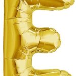 NORTH STAR BALLOONS 16″ GOLD LETTER ‘E’ SHAPE BALLOON