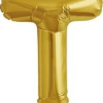 NORTH STAR BALLOONS 16″ GOLD LETTER ‘T’ SHAPE BALLOON