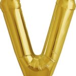 NORTH STAR BALLOONS 16″ GOLD LETTER ‘V’ SHAPE BALLOON