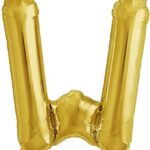 NORTH STAR BALLOONS 16″ GOLD LETTER ‘W’ SHAPE BALLOON