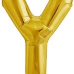 NORTH STAR BALLOONS 16″ GOLD LETTER ‘Y’ SHAPE BALLOON