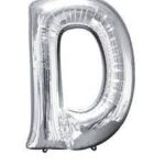NORTH STAR BALLOONS 16″ SILVER LETTER ‘D’ SHAPE BALLOON