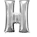 NORTH STAR BALLOONS 16″ SILVER LETTER ‘H′ SHAPE BALLOON