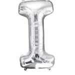NORTH STAR BALLOONS 16″ SILVER LETTER ‘I′ SHAPE BALLOON