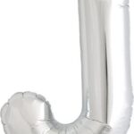NORTH STAR BALLOONS 16″ SILVER LETTER ‘J′ SHAPE BALLOON