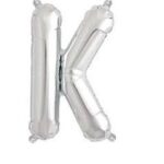 NORTH STAR BALLOONS 16″ SILVER LETTER ‘K’ SHAPE BALLOON
