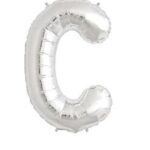 NORTH STAR BALLOONS 34″ SILVER LETTER ‘C’ SHAPE BALLOON